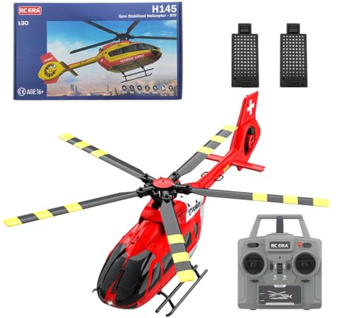 Meiurlex C190 Fjärrstyrd helikopter, 2,4G 6CH RC helikopter, gåva för vuxna och tonåringar, optisk flödesposition och hållning i höjd (1:30/RTF-version)