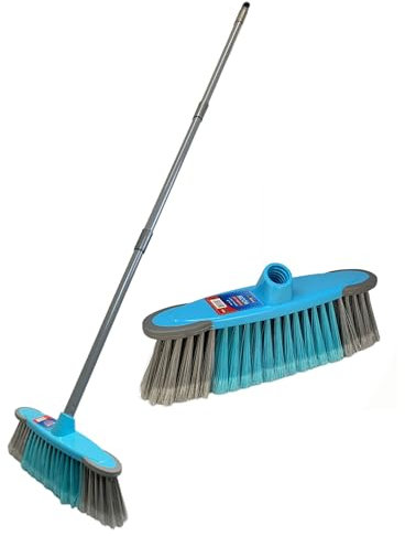 Soft Bristle Broom with 1.2M Long Handle – Indoor Sweeping Brush for Tile, Wood, Laminate Floors – Lightweight Broom for Home, Kitchen,Patio, Garden and Office Cleaning (Pack of 1) - By Best House