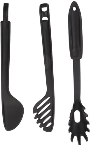 Pinzas para Espaguetis 2 Piezas Multifunción de Nylon, Negro