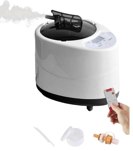 Générateur de Vapeur pour Sauna 1000W, Pot de Vapeur Portable pour Sauna avec Télécommande, 9 Réglages de Chauffage - Minuterie de 5 à 95 Minutes, Machine Vapeur pour la Désintoxication du Corps