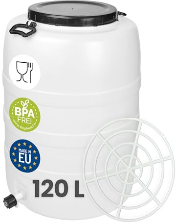 Garronda Fût Alimentaire 120L Plastique HDPE Tonneau Baril pour Eau GD-0187