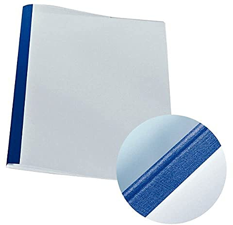 Leitz 177118 Thermobindemappe Leinenoptik, A4, Rückenbreite 1,5 mm, 25 Stück, blau