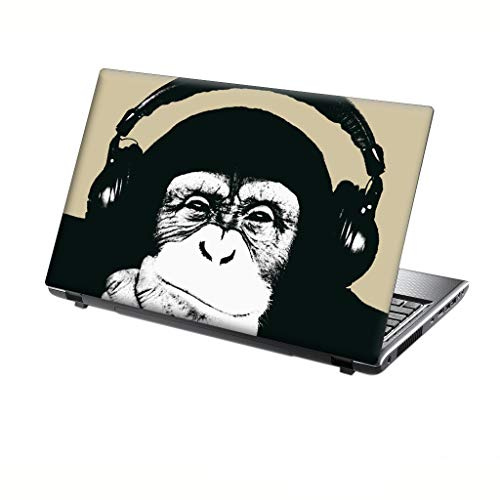 TaylorHe Skins 15,6 Autocollants en vinyle coloré avec motif pour ordinateur portable (38cm x 25,5cm) Laptop Skin chimpanzé, drôle