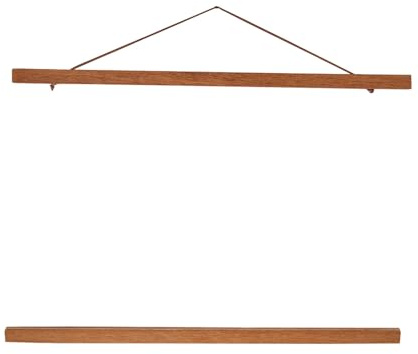 Moderne Magnetische Holz Bilderrahmen DIY Benutzerdefinierte Poster Rolle Druckt Kunstwerk Aufhänger Teakholz(50cm)