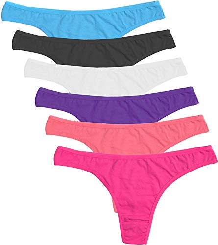 DRESHOW 6 Styck Damstringtrosor Bomull Andningsbara Trosor Bikini Underkläder