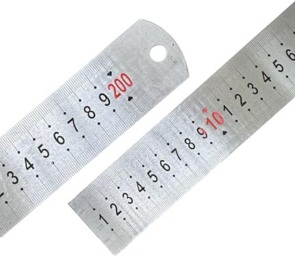 Large TWO Meters Rigid Stainless Steel Ruler 2M Metal 79 inches Measure Rule 200CM 2000MM Craft Cutting with Inch/Metric