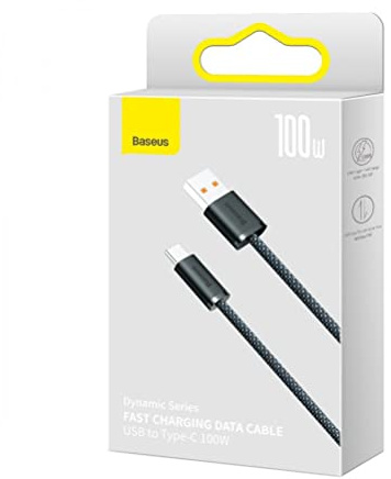 Baseus Cable de serie dinámica tipo C de 100 W, 1 m gris (CALD000616)