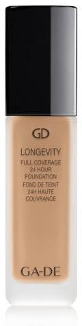 GA-DE Longevity Full Coverage 24 Hour Foundation, 553 - Weightless, Ultra-Soft Cream Foundation, Face Makeup for Natural Matte Look - 1.01 oz