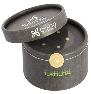 Polvo libre de orgánicos, n.º 04, amarillo, transparente, boho verde, maquillaje, 10 g, imperfección mineral