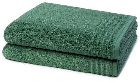Vossen - 2 teiliges Frottier-Set - Vienna Style Supersoft (2 X Duschtuch im Set) - 620 g/m2 - Baumwolle - Frottee - saugstark - weich und flauschig - Evergreen