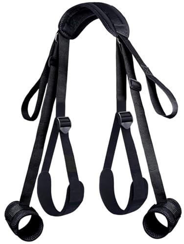BDSM Bondage Restraints Sex Toys - Adult Toys Sex Straps Neck to Wrist Thigh Sex Sling & Ankle Kits with Adjustable, Kinky Bed Restraints Set for SM Games, BDSM Toys for Couples Sex Pleasure