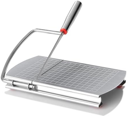 Cheese Slicer, Multipurpose Cheese Cutter Stainless Steel Cheese Slicers for Block Cheese, Butter, Sausages, Fruits Kitchen Gadget Cheese Cutting Board