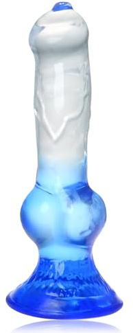 Roluck Dildo realistici, Fallo Animali in TPE, Dildos a forma di cane con ventosa potente e nodo spesso, Tappo anale in forma di pene flessibile, Dildo anale per donne, coppie e uomini (XL)