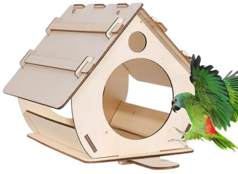 -Vogelhäuschen aus,-Vogelhäuschen aus,Unvollendete Vogelhaus-Bausätze aus - Kreatives Vogelhaus Outdoor Holzbearbeitung Hängen Vogelhaus für Erwachsene Kinder