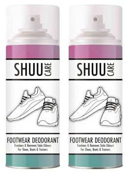 DIOXSTAR Footwear Deodorant Spray, Shoe & Boot Care, Freshens & Removes Stale Odours for Shoe, Boots & Trainers, Smell Remover for Foot, 250ml (2 PCS)