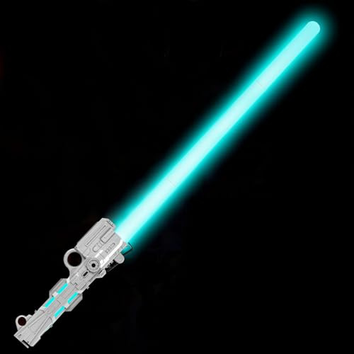 AYESY Lightsaber RGB a 7 Colori Modificabili,Addebitabile Laser Telescopiche Lightsaber Giocattolo,Manico Lunghezza Regolabile 34-66 cm,Soundfont di Battaglia di Film Simulati,per Halloween Cosplay