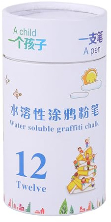 Tiza Lavable Para Acera Sin Polvo Con Soporte Para Pintar En Pizarras Parques Infantiles Borrable 12 Uds.