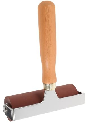 NIYANGLE Rullo per Stampa in Gomma 10 Cm Multifunzionale per Artisti e Bricolage, Applicazione Uniforme Inchiostro per Stampa, Timbratura e Laminazione Creativa