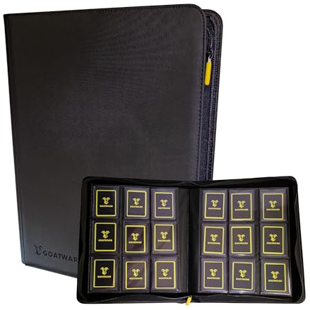 Álbum Toploader para cartas coleccionables 9 bolsillos, Capacidad 360 cartas, Binder con bolsillos de carga lateral y cierre de cremallera, Album cartas coleccionables de deportes (Premium Toploader)