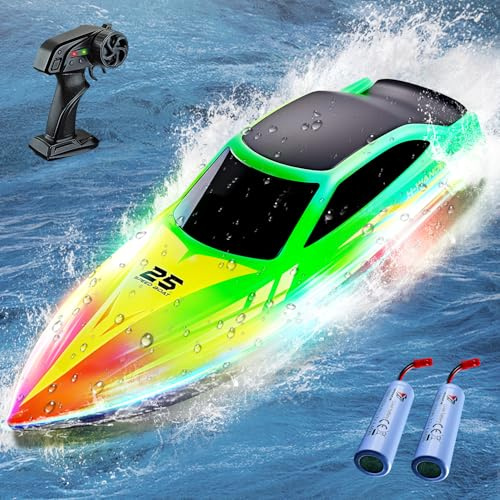 Barca Telecomandata 2.4GHz RC Boat con 7 modalità di luce LED