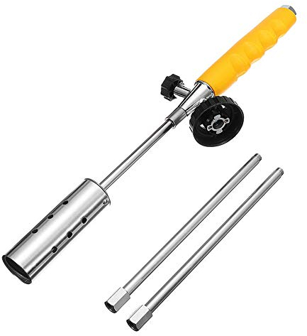 EsportsMJJ Quemador De Gas Butano Antorcha Ignición Weed Killer Lanzallamas Con 2 Poste De Extensión De Acero Inoxidable