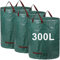 AIXMEET 3x 300L Sacchi Giardinaggio Pieghevole, 68x68x84CM, Polipropilene (PP), Robusto, Impermeabile, Antistrappo, Idrorepellente Riutilizzabile PROFESSIONAL Borsa da Giardino