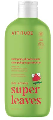 ATTITUDE Kids Shampoo & Body Wash 2-in-1, Watermelon & Coco, 16 Fl Oz