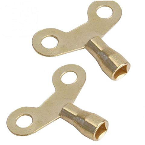 Casecover 2pcs Plomberie Robinet Trou De Purge Robinet en Laiton Commutateur Carré Clé Diamètre Intérieur 6 Mm