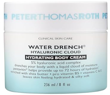 Peter Thomas Roth - Water Drench Hyaluronic Cloud Hydrating Body Cream 236ml – Körpercreme mit 5 % Hyaluronsäure, Pentavitin®, Shea Butter & Vitaminen für 72h Feuchtigkeit