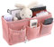IGNPION Net Nachttisch-Hängeaufbewahrung, Betttaschen, Körbe, Schlafsaal, Bett-Organizer, Caddy Mehrzweck-Hänge-Aufbewahrungstasche für Zuhause, Büro, Schule, Wohnheim, Krankenhaus, Rosa