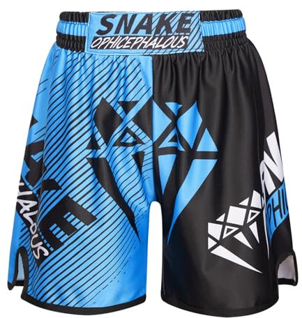 Runhomal Muay Thai Kurze Hose Jungen Thaiboxen Shorts MMA Kampf Kickboxen Shorts Boxershorts Sportliche Shorts Trunks Trainingsshorts Typ F 146-152
