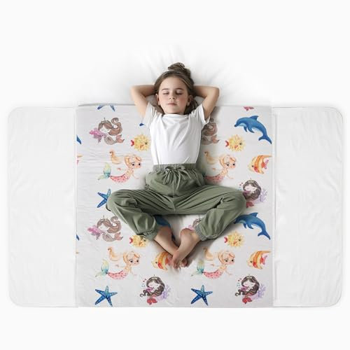 PISOLO Protège-matelas pour dressage au pot, ultra absorbant, drap de bain 100 % imperméable, traverse lit bébé 91 x 86 cm avec ailes rabotables, facile à changer, lavable