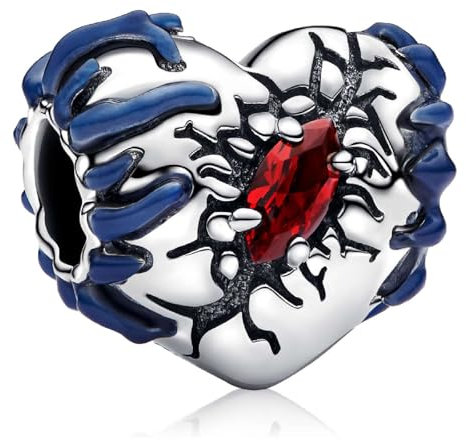 MSPOVOF Im Dunkeln Leuchtendes Herz-Charm S925 Sterling Silber Charms Perle für Armbänder und Halsketten für Weihnachten Geburtstag Frauen Schmuck Geschenk