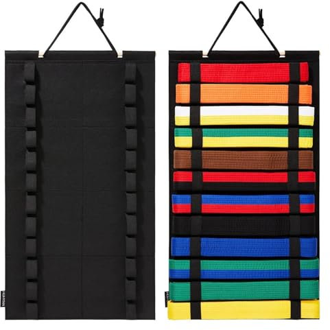 AUTUUCKEE Karate Gürtel Display Rack Kampfsport Gürtel Display Halter 12 Gürtel Karate Gürtel Halter Taekwondo Gürtel Display Rack Ausrüstung für Taekwondo-Trainer, Studenten und Enthusiasten (Keine