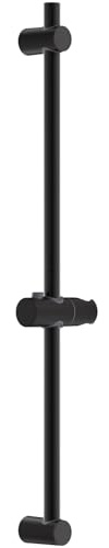 DERW Asta saliscendi per doccia, 70 cm, in acciaio inox 201, resistente alla corrosione, con finitura elettrolitica, altezza regolabile e rotazione a 360° per un'angolazione perfetta, facile