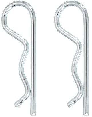 QUARKZMAN 2 Pcs Goupille D'Attelage, 5mm x 100mm R Clips Acier Carbone Goupille De Retenue Épingles À Cheveux Goupille Fendue Kit D'Assortiment Chariots Camion Goupille D'Attelage, Argent