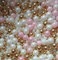 Dragées d'or Spray d'or pour la décoration de gâteau, blanc rose perle sucre papier Cupcake, biscuits, couche de crème glacée, 120g / 4,2 OZ gâteau décoration cuisson, parfait pour Noël mariage douche