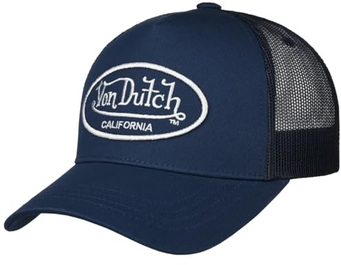 Von Dutch Classic Oval Logo CapDutch Women/Men - Trucker Cap Baseball mesh Snapback, with Peak All-Season Spring Summer Autumn Winter - One Size Blue