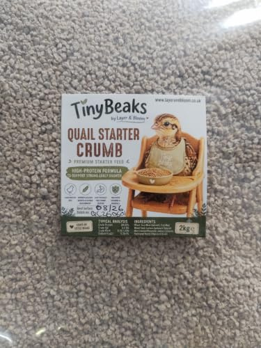 2kg TinyBeaks Quail Starter Crumb, High-Protein Formula