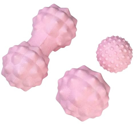 Set 3 Palline Massaggio Muscolare e Pied, Palline a Riccio Massaggio, Massaggiatore Plantare, Massaggi Dei Punti Trigger, Palla Pilates Piccola, Recupero Muscolare, Massage Ball Schiena Gambe