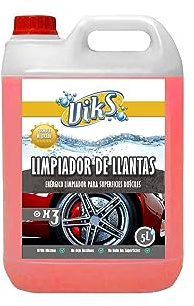 Viks | Limpiador llantas coche profesional | Limpia llantas Moto | Limpieza profunda neutro y seguro | Llantas brillantes menos esfuerzo | Formato ahorro 5 Litros