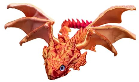 Dragon Figures for Kids, Dragon Figurine Realistisk flygande drakefigur | Rörliga leder, verkställande skrivbordsleksaker för barn, vuxna, samlare