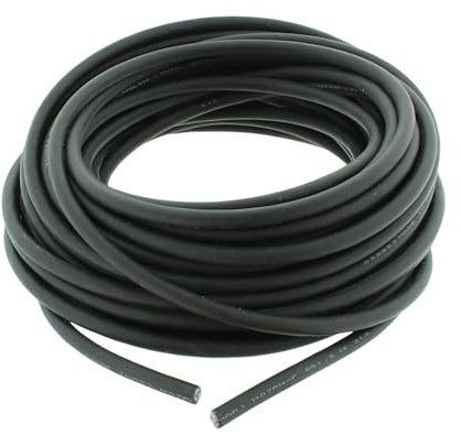 BTEC Schwere Gummischlauchleitung Flexibles Gummikabel Hochwertiges Elektrokabel H07RN-F 3G 1,5 25 Meter Ring Schwarz