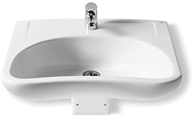 Roca,Access,Lavabo de porcelana mural,Blanco,640mm x 550mm x 165mm,A327230000