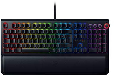Razer BlackWidow Elite - Clavier de jeu mécanique tactile et cliquable - Commutateurs Razer Green, RGB Chroma illuminé et entièrement programmable avec touches Macro - Clavier AZERTY - Noir
