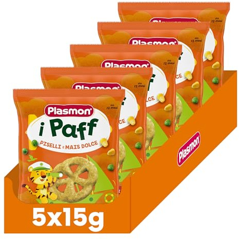 Plasmon Paff Piselli E Mais 15g (5 pezzi)