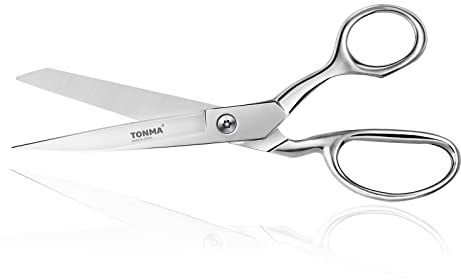 TONMA Nähschere [Hergestellt in Japan] 23 cm Professionelle Stoffschere, Industrielle Japanische Hochwertige Edelstahl-Schneiderschere, Ideal zum Schneiden von Stoff, Jeans, Leder, Spiegelfinish