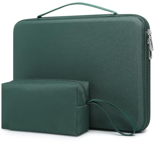 HYZUO 15-16 Inch Hard Shell Case Laptop Sleeve for MacBook Pro 16 M5/M4/M3/M2/M1 Pro/Max A3428 A3429 2026-2019, MacBook Air 15 M5/M4/M3/M2 2026-2023, 15 Surface Laptop, Razer Blade 15, Midnight Green