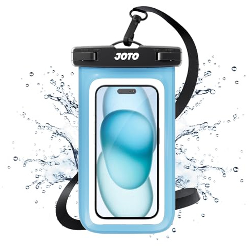 JOTO Universal vattentät påse mobiltelefon torrväska fodral för iPhone 13 Pro Max Xs Max XR X 8 7 6S Plus SE, Galaxy S20 Ultra S10 Plus S10e S9 Plus S8 Note 10 – blå
