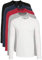 Lower East Men's LE133 Long-Sleeved Shirt, Black/Dark Blue/Red/Light Grey Heather/White, XL (Pack of 5)